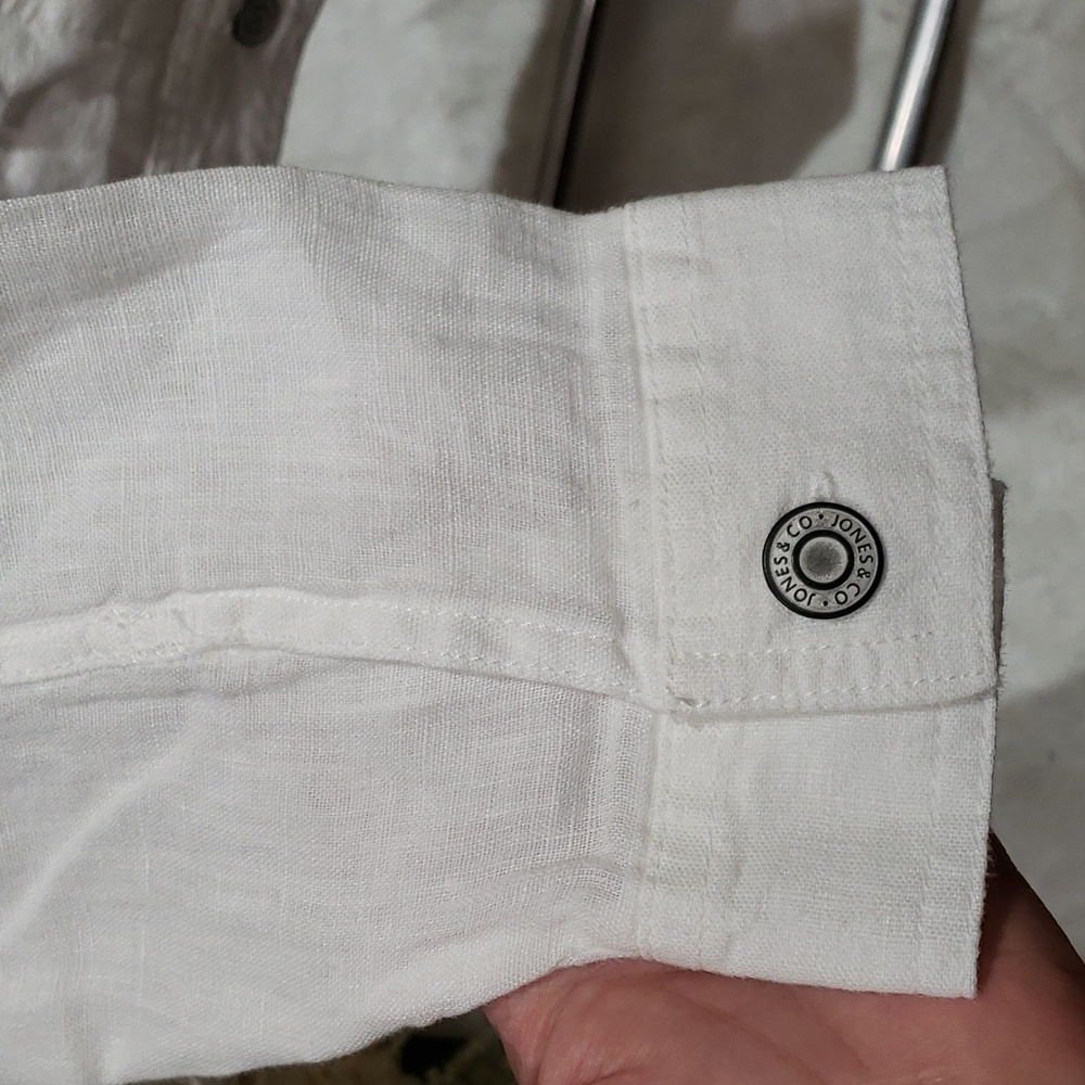 NWT JNY  white 100%linen white jackets - Picture 10 of 16